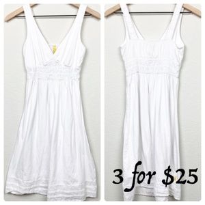 Lole V Neck Sleeveless Dress White Small